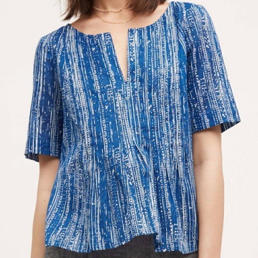 Anthropologie Maeve Coastal Beachy Island Resort Travel Feminine Top 6